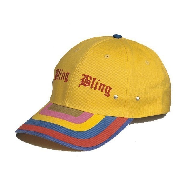 黄色帽子 印字 棒球帽